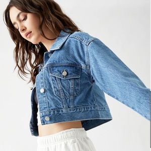 PacSun blue cropped denim jacket